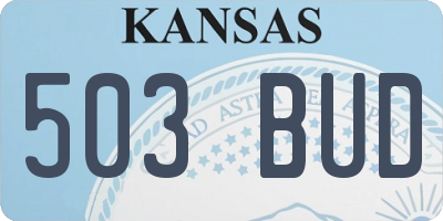 KS license plate 503BUD
