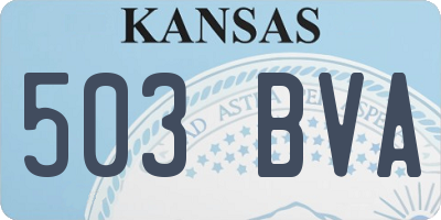KS license plate 503BVA
