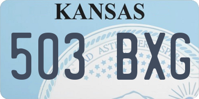 KS license plate 503BXG