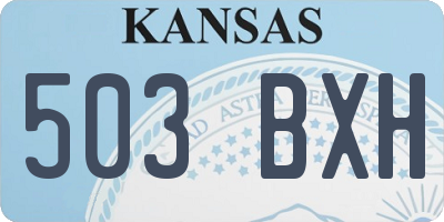 KS license plate 503BXH