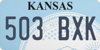 KS license plate 503BXK