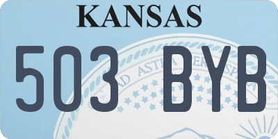 KS license plate 503BYB
