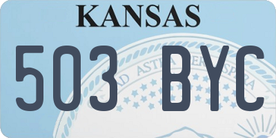 KS license plate 503BYC