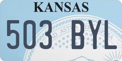 KS license plate 503BYL