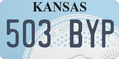 KS license plate 503BYP