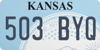 KS license plate 503BYQ