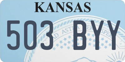 KS license plate 503BYY
