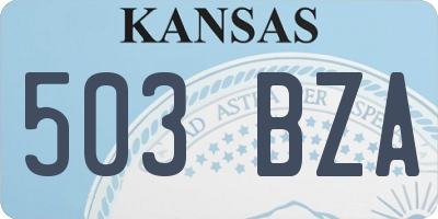 KS license plate 503BZA
