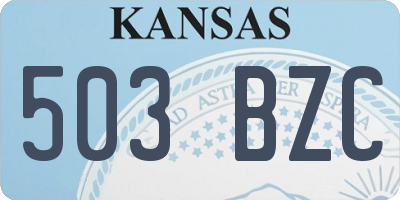 KS license plate 503BZC