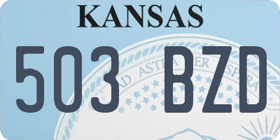 KS license plate 503BZD