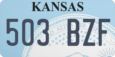 KS license plate 503BZF