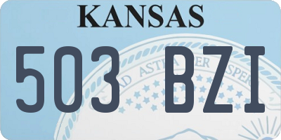 KS license plate 503BZI