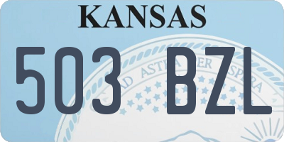 KS license plate 503BZL