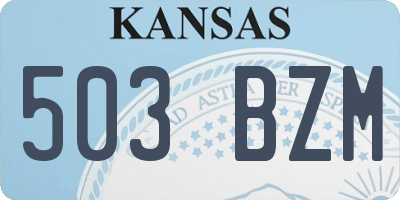 KS license plate 503BZM