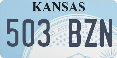 KS license plate 503BZN