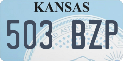 KS license plate 503BZP
