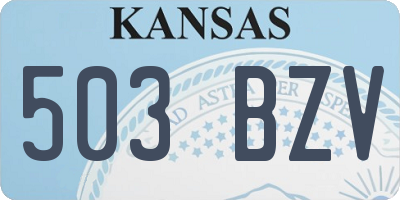 KS license plate 503BZV