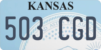 KS license plate 503CGD