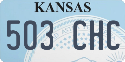 KS license plate 503CHC