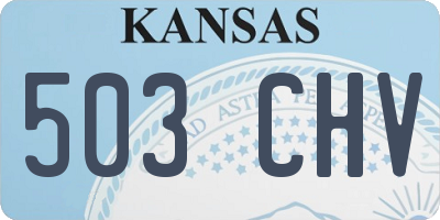 KS license plate 503CHV