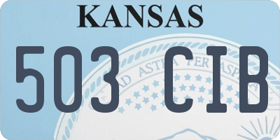 KS license plate 503CIB