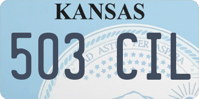 KS license plate 503CIL