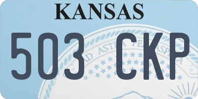 KS license plate 503CKP