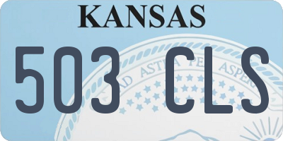 KS license plate 503CLS