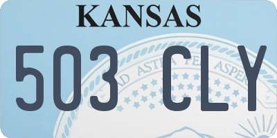 KS license plate 503CLY