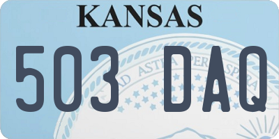KS license plate 503DAQ