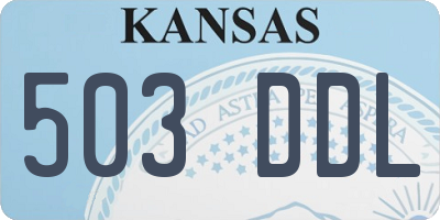 KS license plate 503DDL