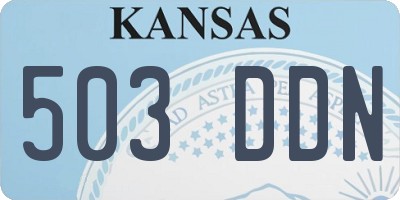 KS license plate 503DDN