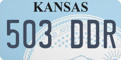 KS license plate 503DDR