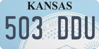KS license plate 503DDU