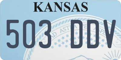 KS license plate 503DDV