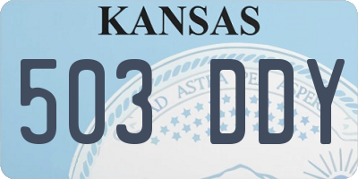 KS license plate 503DDY