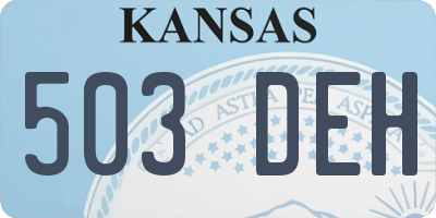 KS license plate 503DEH