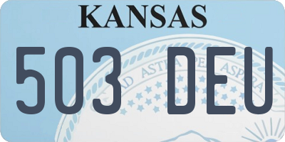 KS license plate 503DEU