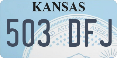 KS license plate 503DFJ