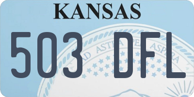 KS license plate 503DFL