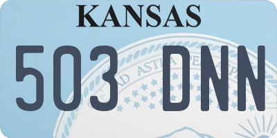 KS license plate 503DNN