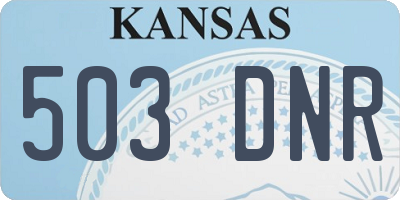 KS license plate 503DNR