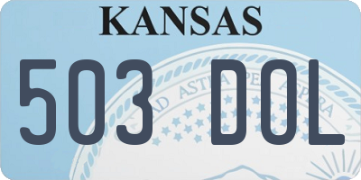 KS license plate 503DOL
