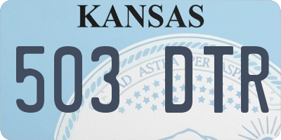 KS license plate 503DTR