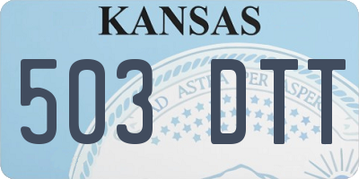 KS license plate 503DTT