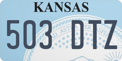 KS license plate 503DTZ