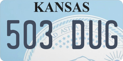 KS license plate 503DUG