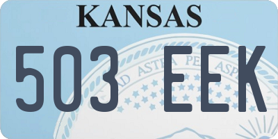 KS license plate 503EEK
