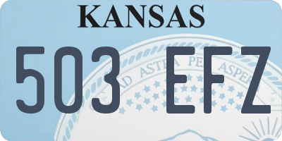 KS license plate 503EFZ