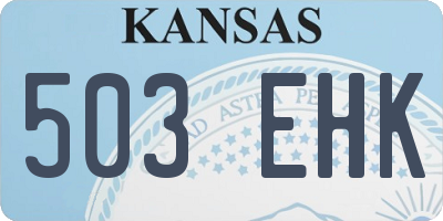 KS license plate 503EHK